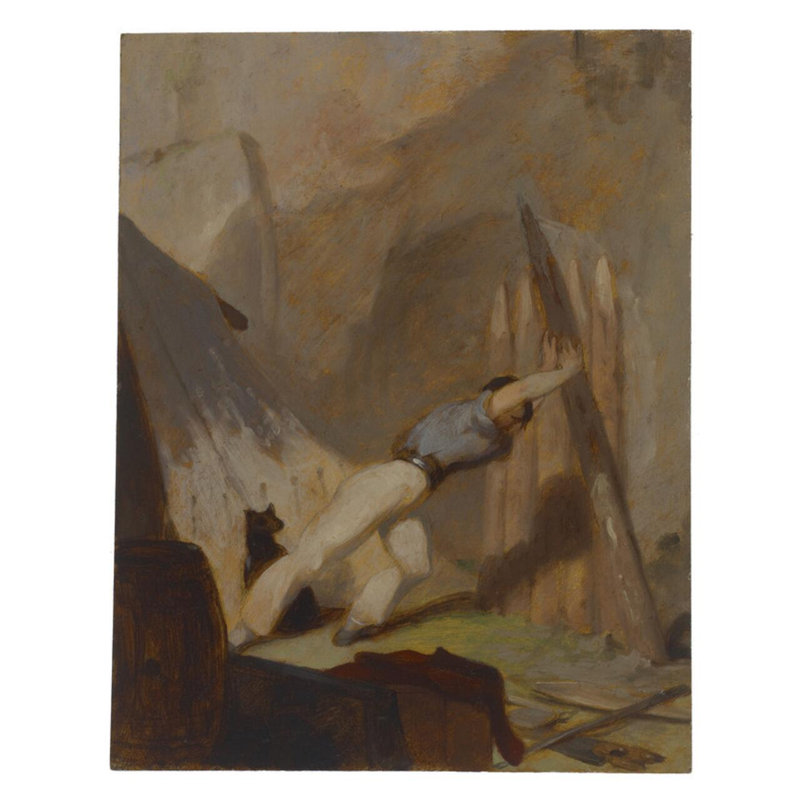«Building a Shelter» par Thomas Sully - Impression Giclée, H 40 po x l 32 po
