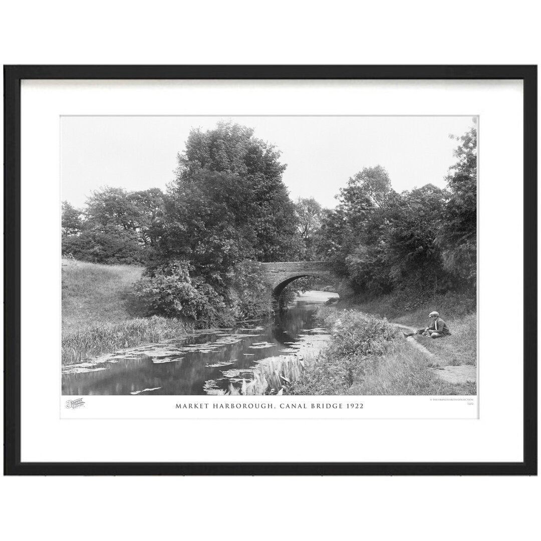 Gerahmter Fotodruck Market Harborough, Kanalbrücke 1922