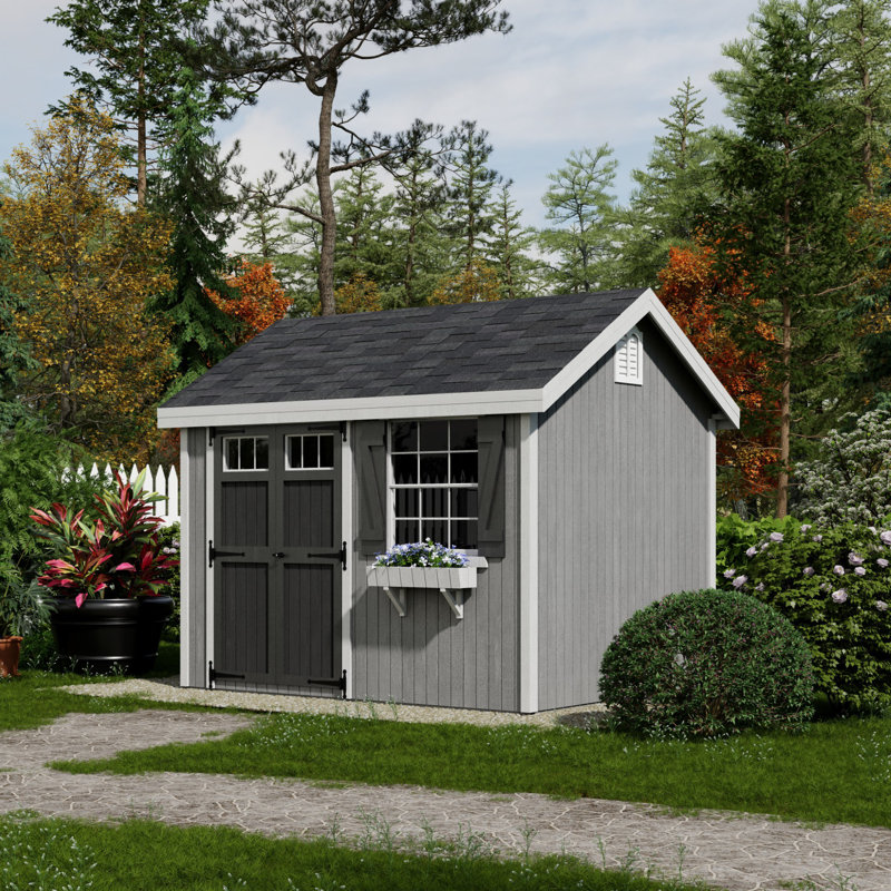 Colonial Pinehurst Outdoor Wood Storage Shed, 8' x 10', No