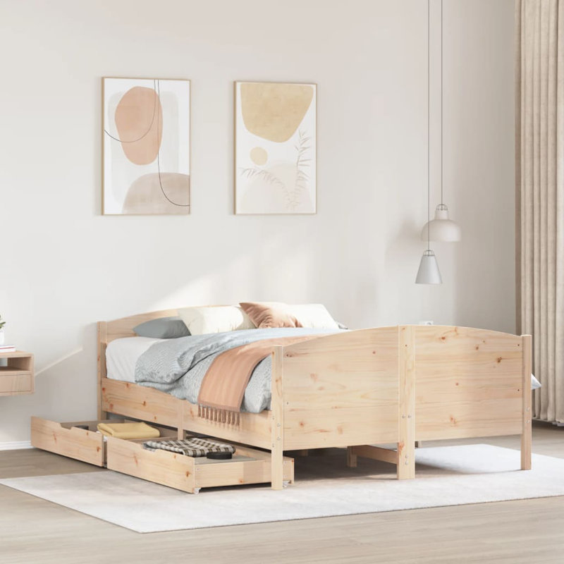 Storage Bed, Brown, 140 x 190cm