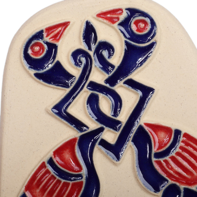 Aimant en céramique Novica, Beige / Rouge / Bleu