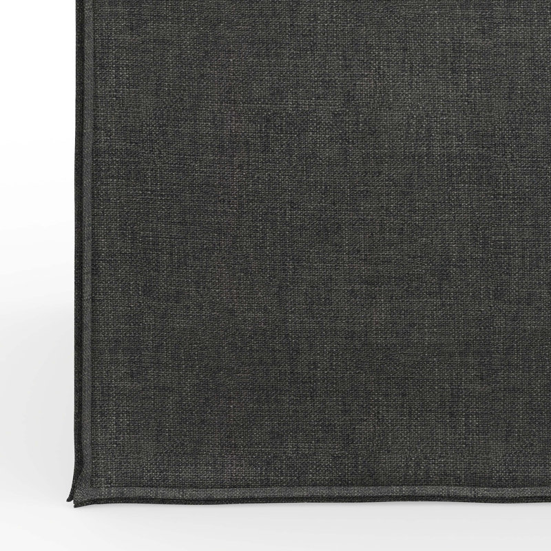 Repose-pieds Cohle, Lin texturé gris anthracite Zuma