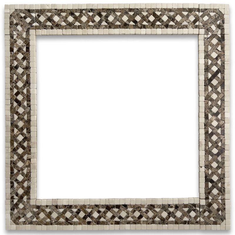 Carreau de mosaïque en marbre 2,5 po x 12 po