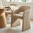 4 - Person Dining Table Sets With Round Table & 4 Upholstered Chenille Chairs-1544098663-1544098665