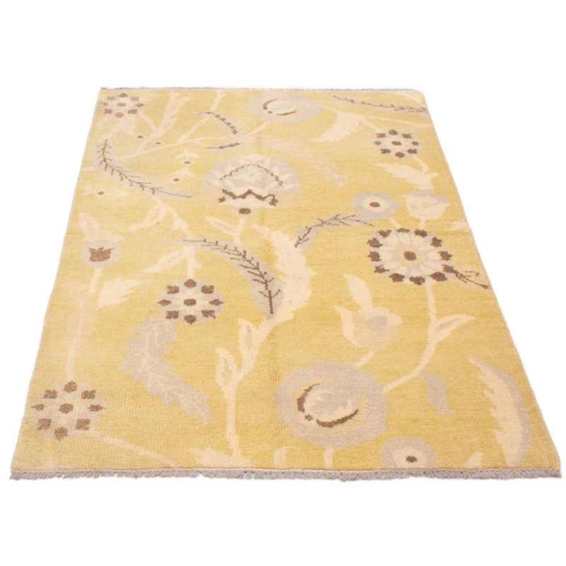 Tapis unique en laine or clair 5 pi x 7 pi 8 po Grogan