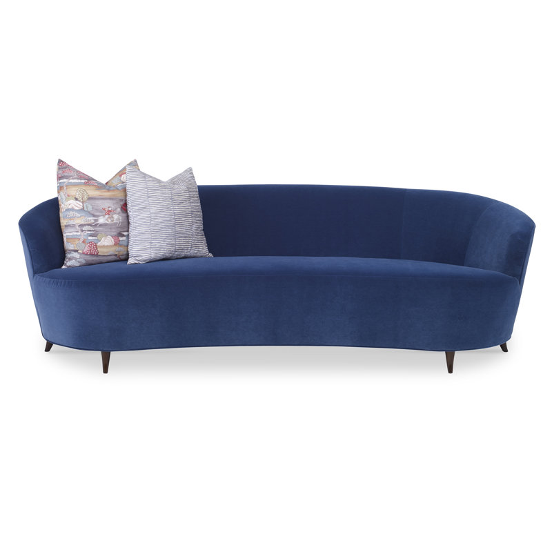 Boomerang Sofa, Espresso, Filigree Ivory 100% Polyester
