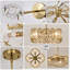 Lustre en cristal moderne à 4 lumières en laiton avec hauteur réglable et abat-jour en cristal K9-881610776