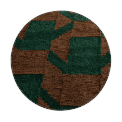 Tapis d'intérieur et d'extérieur à carreaux vert