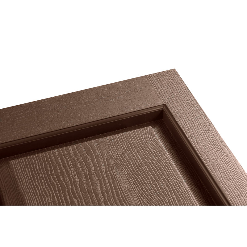 Paire de volets avec panneaux en vinyle surélevés standard, Brun, 75 po x l 15 po x P 1 po