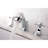 Kingston Brass Metropolitan Two-Handle 3-Hole Deck Mount Widespread Bathroom Faucet with Brass Pop-Up Drain-37183486