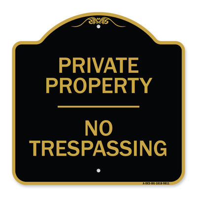 Enseigne Signmission Designer Series - aucune intrusion | Enseigne architecturale verte en aluminium de gros calibre 18 po x 18 po | Protégez votre entreprise et votre commune | Fabriqué aux États-Unis