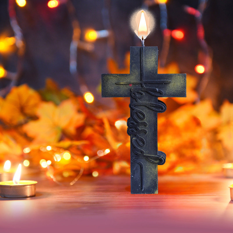 Bougie d'Halloween Crucifix Aromatherapie