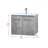 Agostini 24 " W Single Vanity Bathroom Vanity With Resin Top-127505119