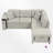 4-Piece Upholstered Sectional With Ottoman-1183885860