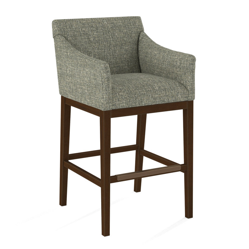 Upholstered Stool, 61536-78, Pecan