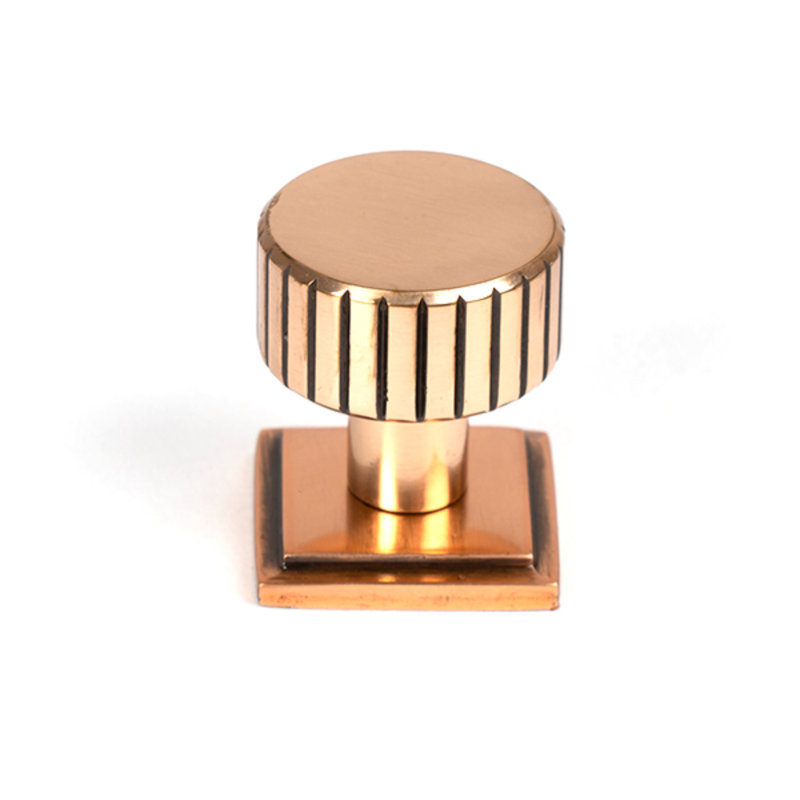30mm Square Knob, Polished Bronze