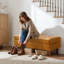 Faux Leather Upholstered Bench-2113561862