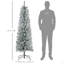 Arbre de Noël artificiel 6 pi avec 329 pointes enneigées, base en métal, arbre de Noël réaliste