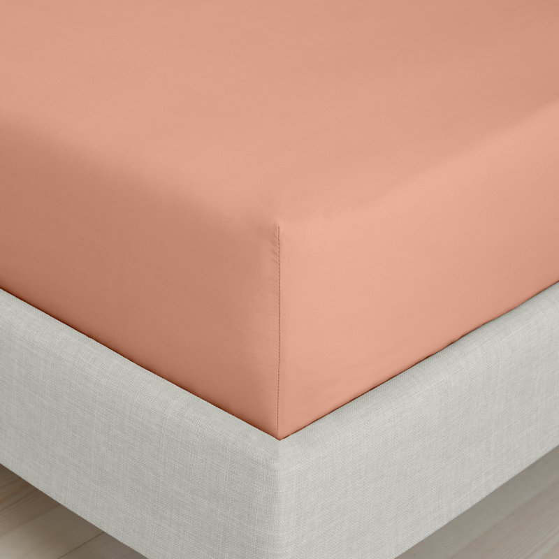200 Thread Count 100% Cotton Extra Deep Fitted Sheet, Kingsize (5'), Orange