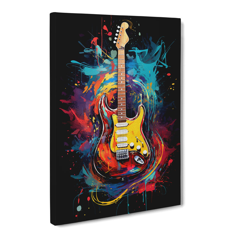 Electric Guitar Modern - No Frame Print, 60cm H x 40cm W x 3cm D