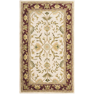 Tapis beige / rouge Anotida