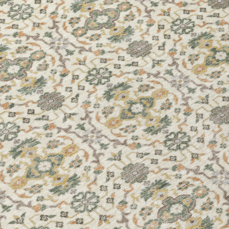 Machine Washable Indoor/Outdoor Chantille ACN2917 Lattice Rug, Cream, 3' x 5'