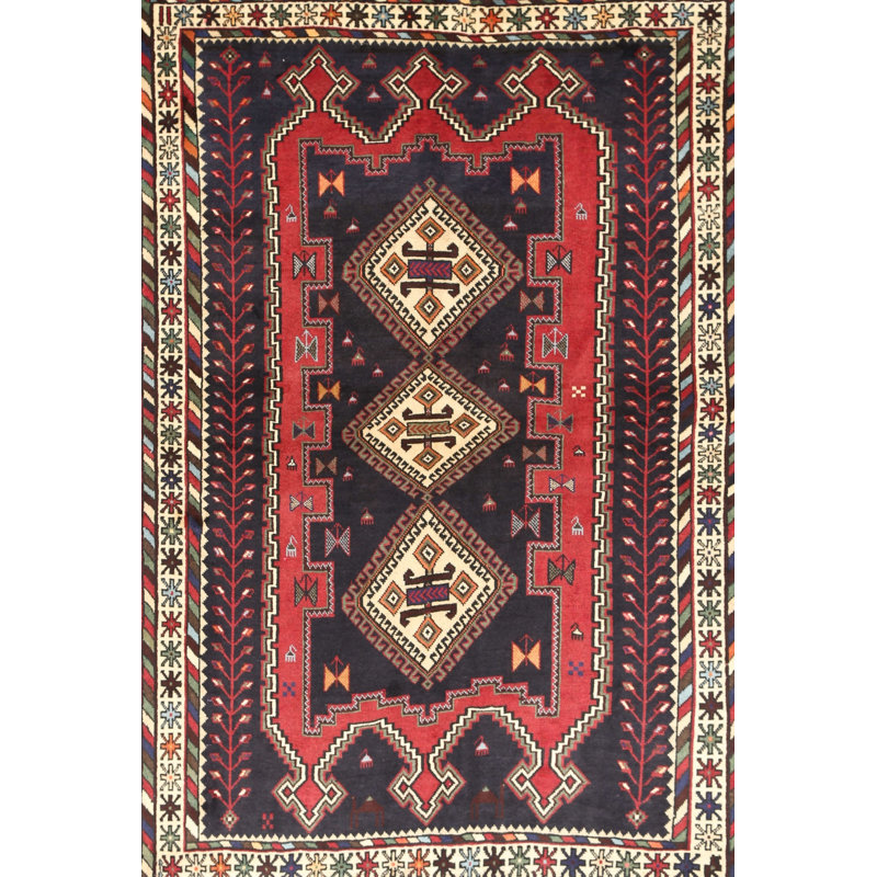 Tapis rouge à motif sud-ouest, Rectangle 7 pi x 9 pi