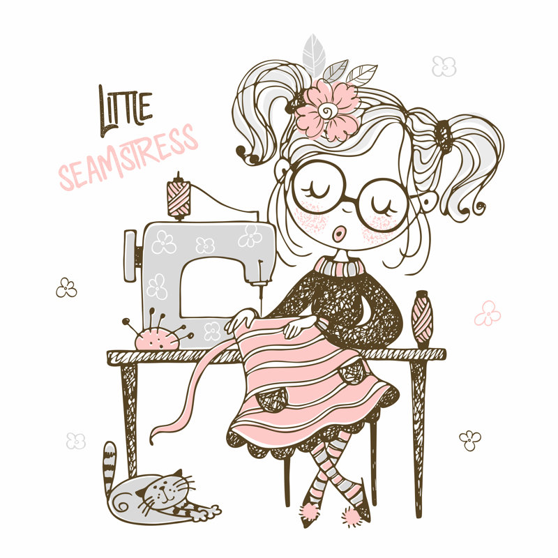 Cute Girl - Wrapped Canvas Print, 30cm H x 30cm W x 3.8cm D