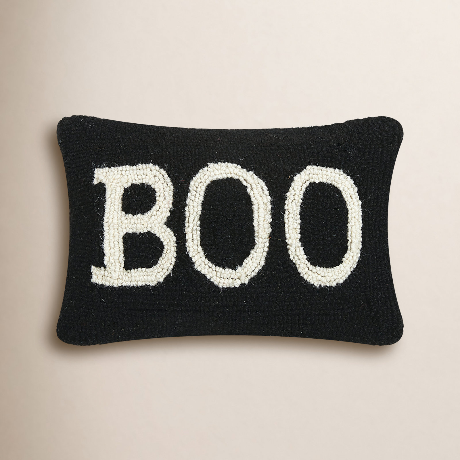 Halloween Textured Wool Lumbar Throw Pillow