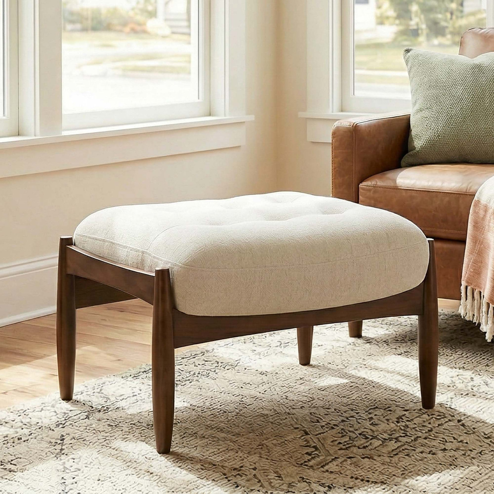 Ashford 26" Ottoman, Mellow Ivory