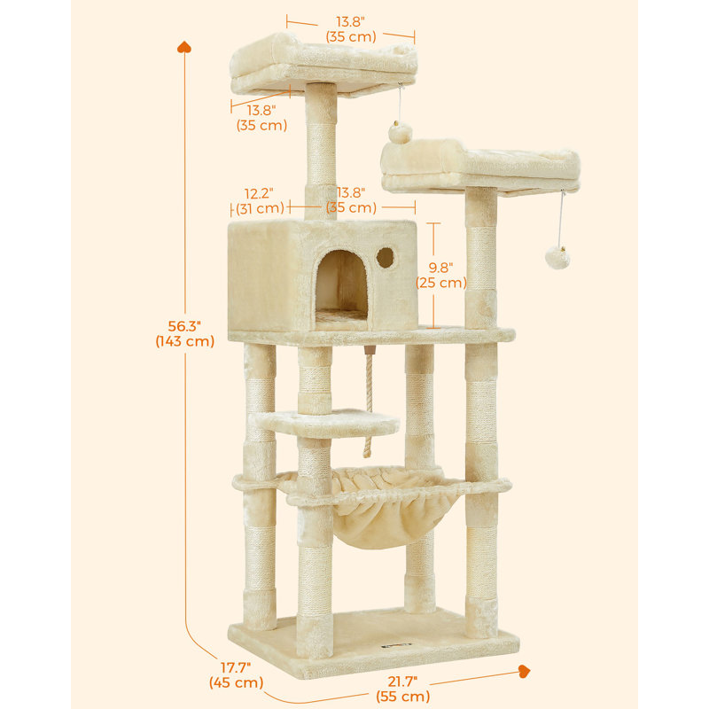 Cat Tower For Indoor Cats, Beige