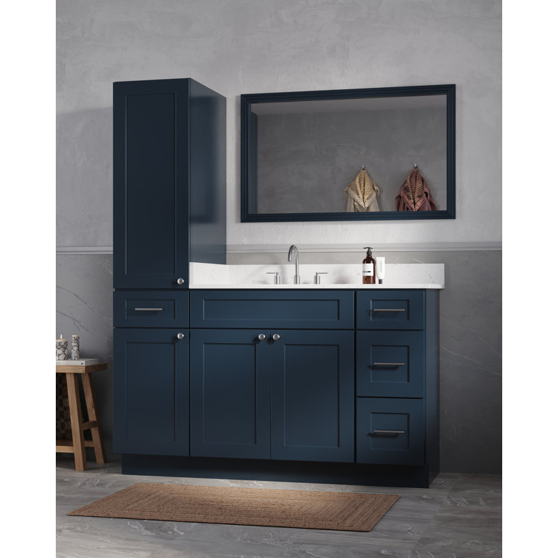 Ensemble de meuble-lavabo simple 57 po Disar, Bleu