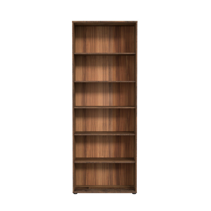 Frogerth 197.5cm H Standard Bookcase, Old Wood, 197.5cm H x 73.7cm W x 34.8cm D