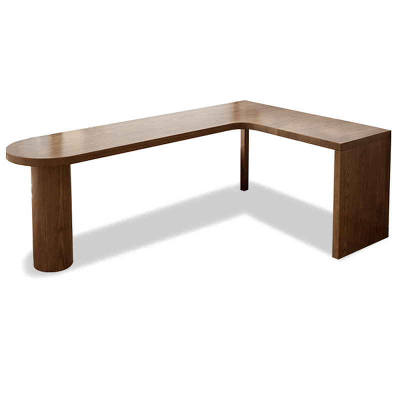 Solid Wood L-shaped Desk, 29.53" H x 62.99" W x 47.24" D