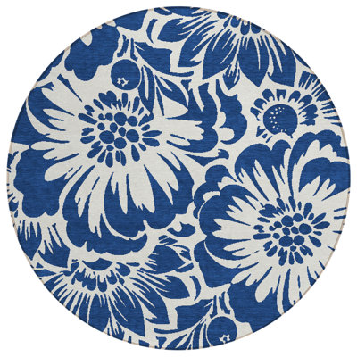 Rockcrest Washable Floral Indoor / Outdoor Rug