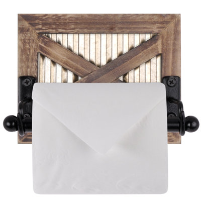 Autumn Alley Barn Door Bathroom Set - Rustic Farmhouse Towel Holder & TP Roller