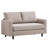 Bozarth 60.6" Upholstered Loveseat Sofa With Armrest Black Legs-1598733655