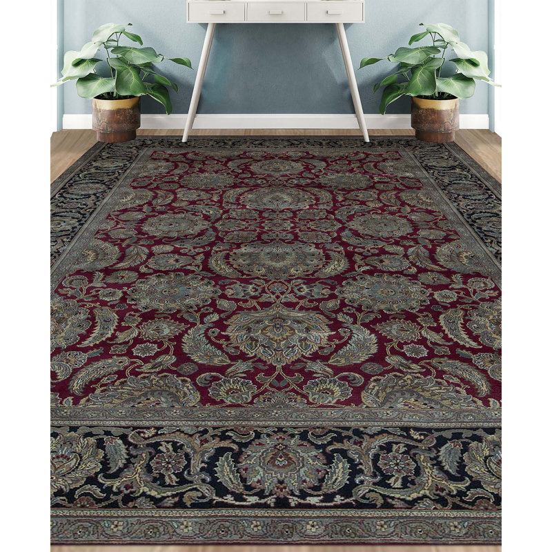 Wool Oriental Area Rug, Rectangle 6' x 9'