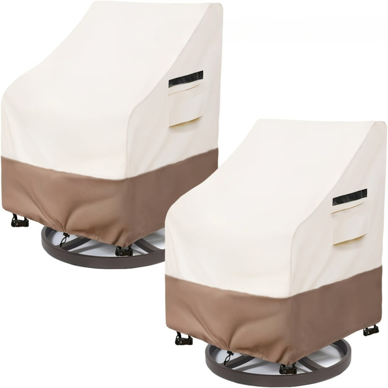 Outdoor Swivel Lounge Chair Cover, 33" W x 35" D x 38.5" H Patio Furniture Slipcovers for Rotating Lounge Chairs