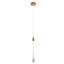 This Exquisite LED Pendant Is In A Gold Finish. The Frame Is Made Out Of Aluminum, And It Comes With A Dusted Clear Glass Accent. The LED Bulb Is Integrated Into The Frame. The Adjustable Cord Link Makes This Fixture Suitable For Most Ceiling Heights.