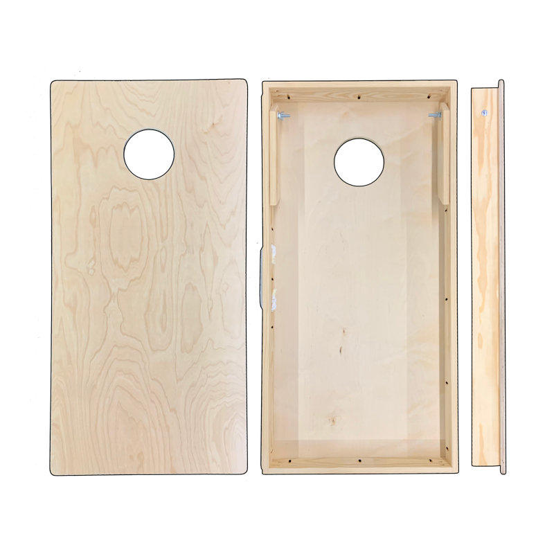 Half and Half Dark Walnut Triangle Custom 10 Piece Cornhole Set