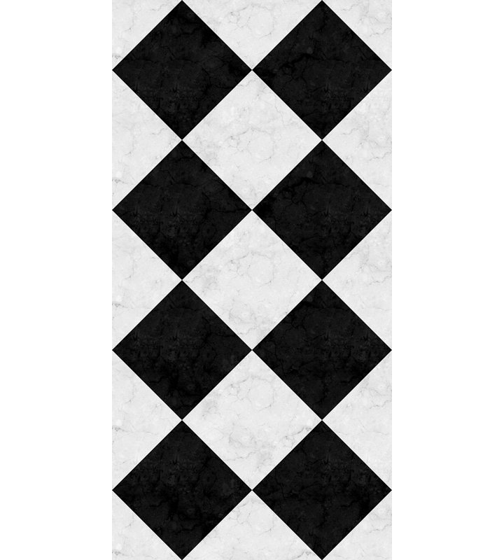 Adele Black Easy to Clean Vinyl Rug, Rectangle  2' x 6'