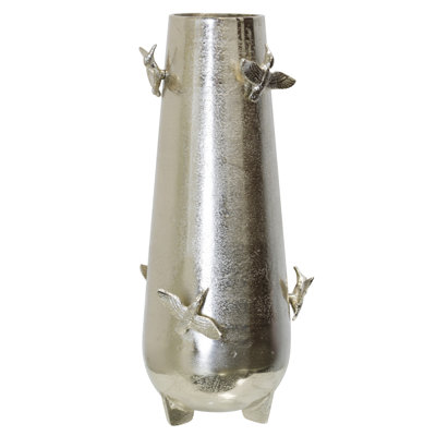 Flight Study Decorative Vase - Nickel Plated - 7"W x 7"D x 16"H