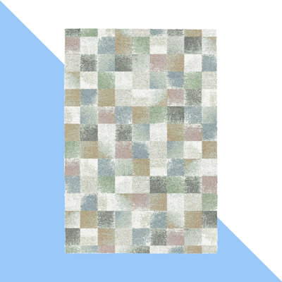 Beom Chequered Area Rug