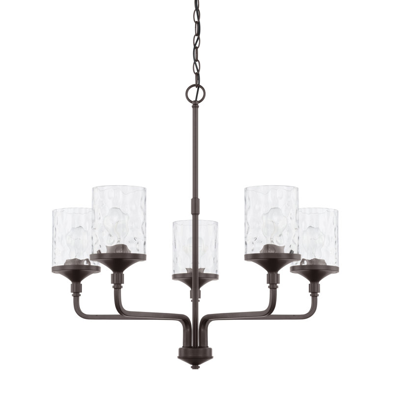 Colton Dimmable Classic / Traditional Chandelier, Bronze, 5