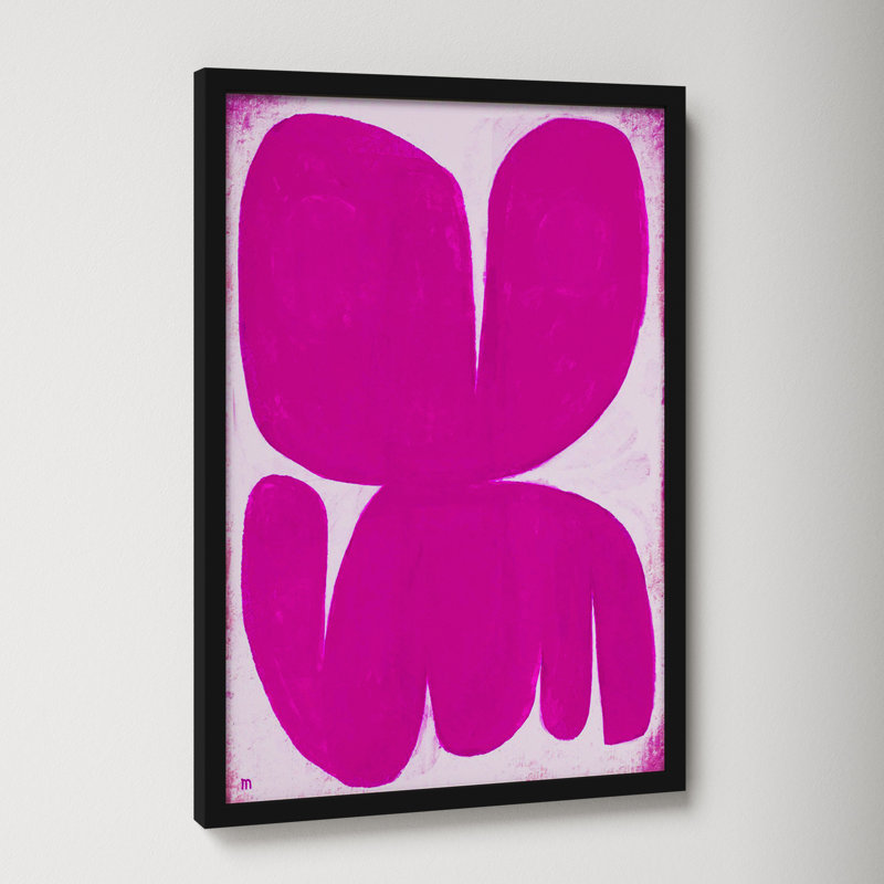 Magenta " Magenta Moth " by StudioM, Black, 20" H x 14" W x 1.25" D