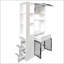 Armoire de rangement avec tablettes multifonctionnelles, organisateur d'entrée en bois moderne pour le couloir et le salon-1263308670
