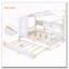 Lit double en bois avec lit gigogne-777348019