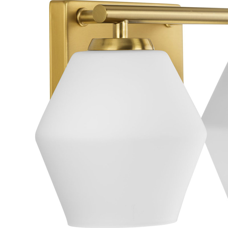 Éclairage pour meuble-lavabo à 2 lumières à intensité variable Audryna, Or brossé