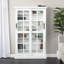 Armoire multimédia à porte coulissante blanche
